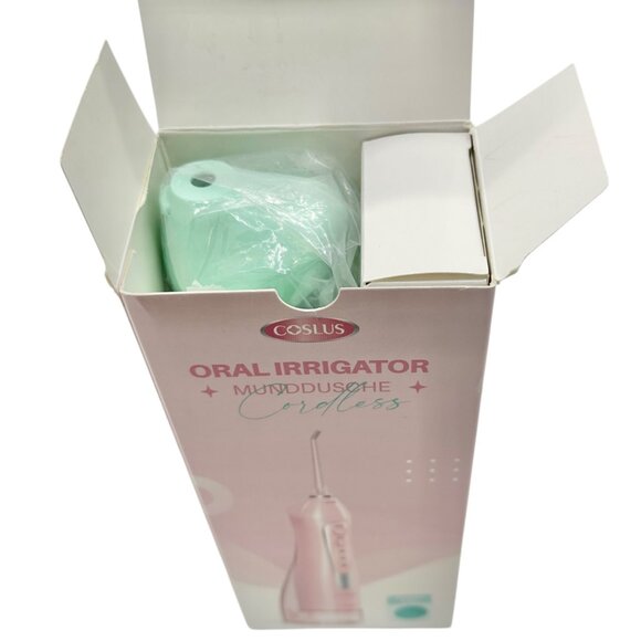 Coslus Oral Irrigator Cordless BPA-Free 300ml Water Tank Lg Battery Mint Green - Picture 5 of 7